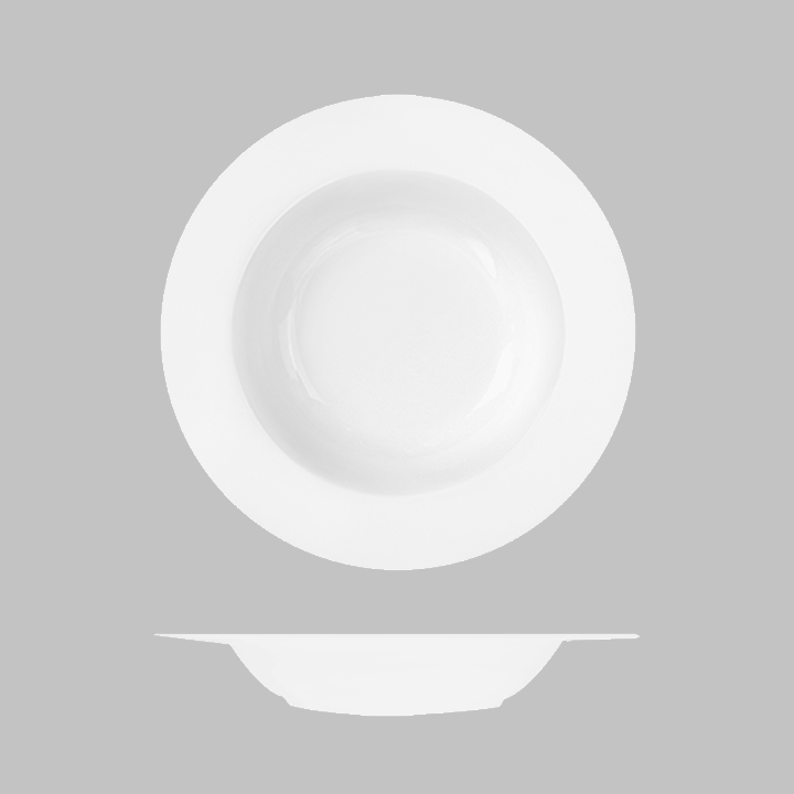 Fedra Round Flat Wide Rim Bowl - 630ml: Pack of 12