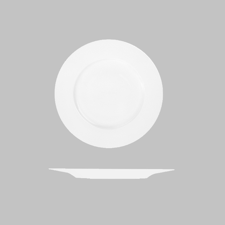 Fedra Round Flat Wide Rim Plate - 160mm: Pack of 24