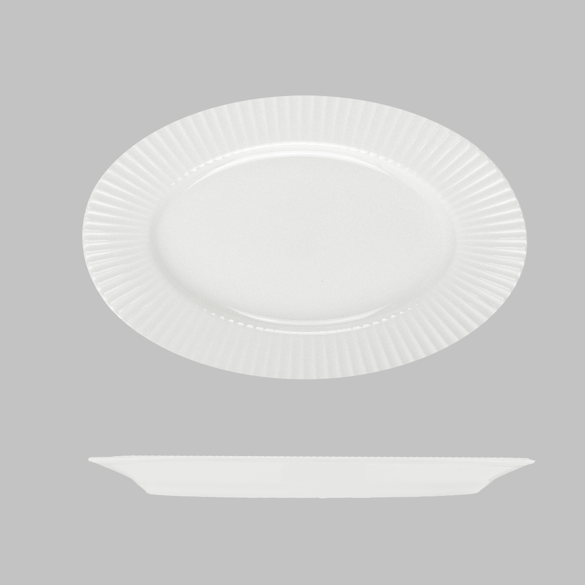 Oval Plate Wide Rim - 320 x 200mm: Pack of 6