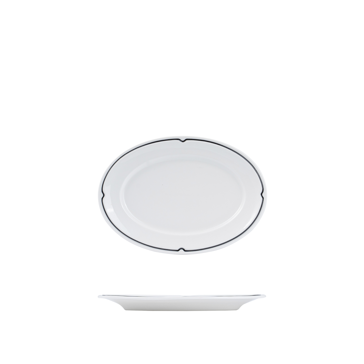 Charlotte Oval Plate Wide Rim - 220x140mm