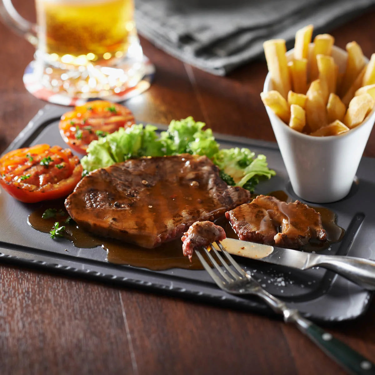 Basalt Steak Plate - 390x240mm: Pack of 4