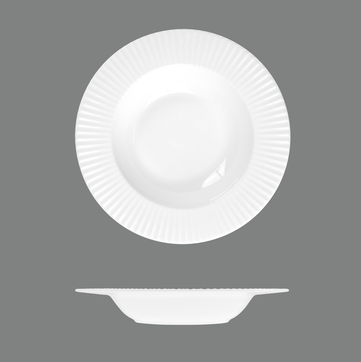 Spectra Round Flat Wide Rim Bowl - 370ml: Pack of 12