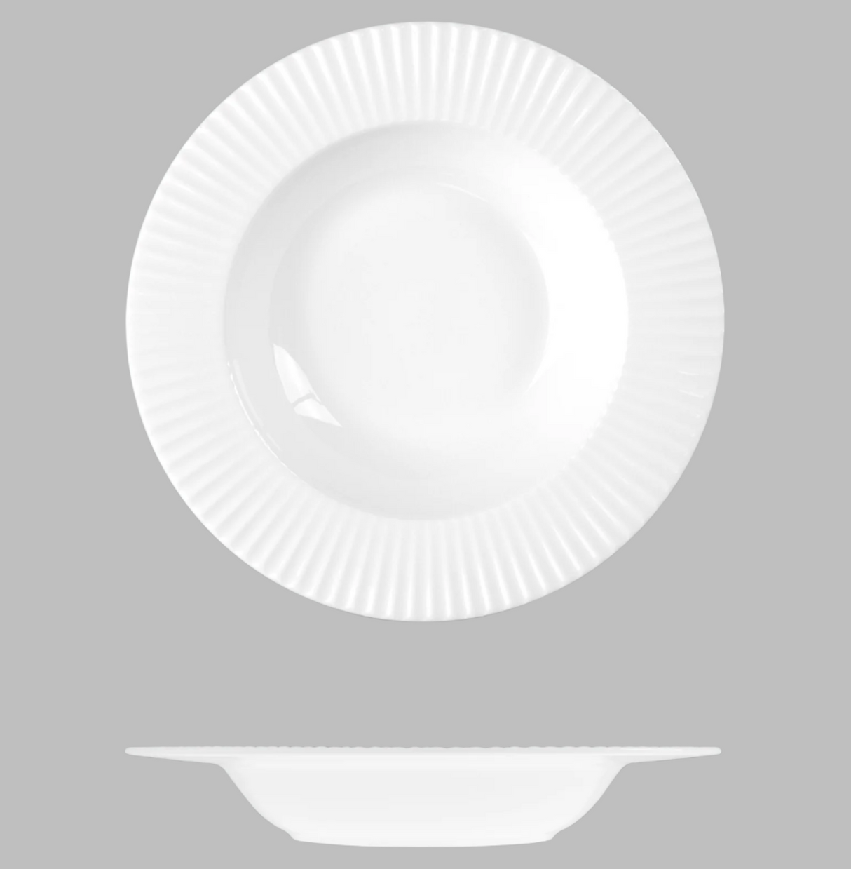 Spectra Round Flat Wide Rim Bowl - 630ml: Pack of 12