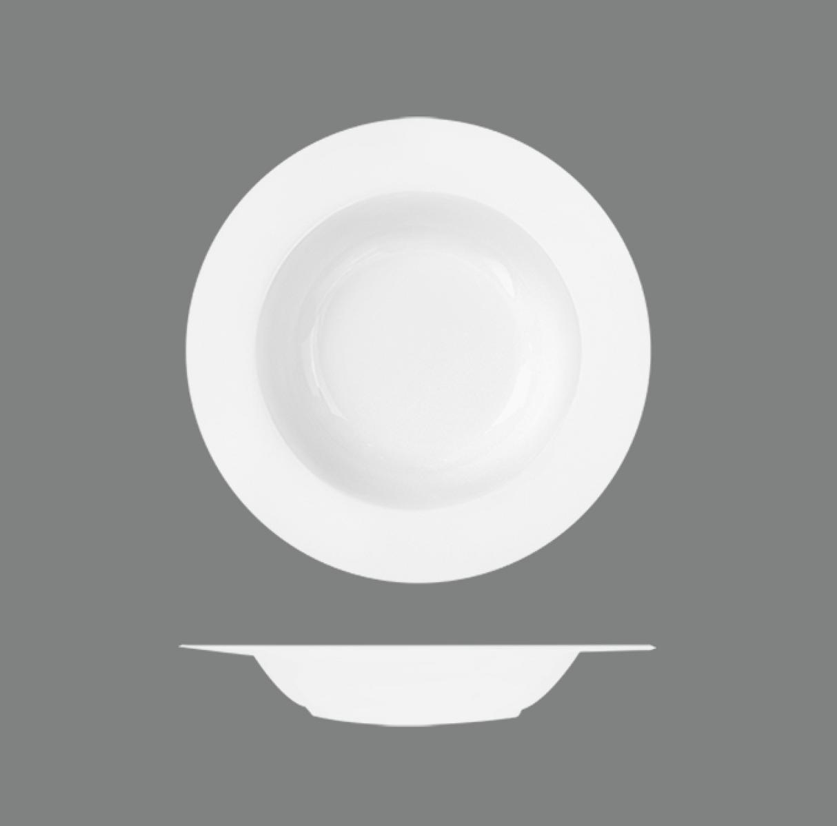 Fedra Round Flat Wide Rim Bowl - 370ml: Pack of 12