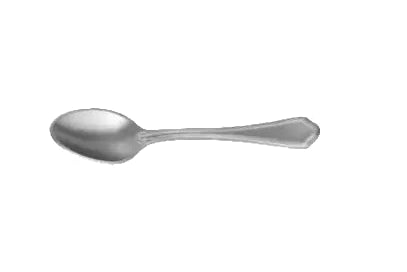 Silver spoon on a white background