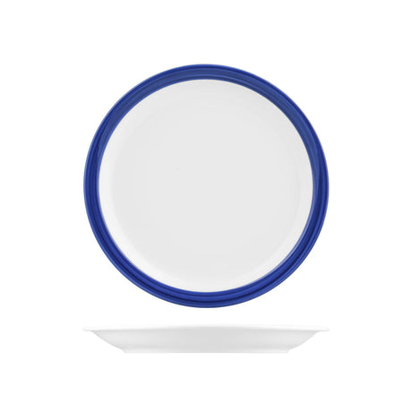 Stocked Studio Round Narrow Rim Plate 225mm Leschenaultia Dark Blue
