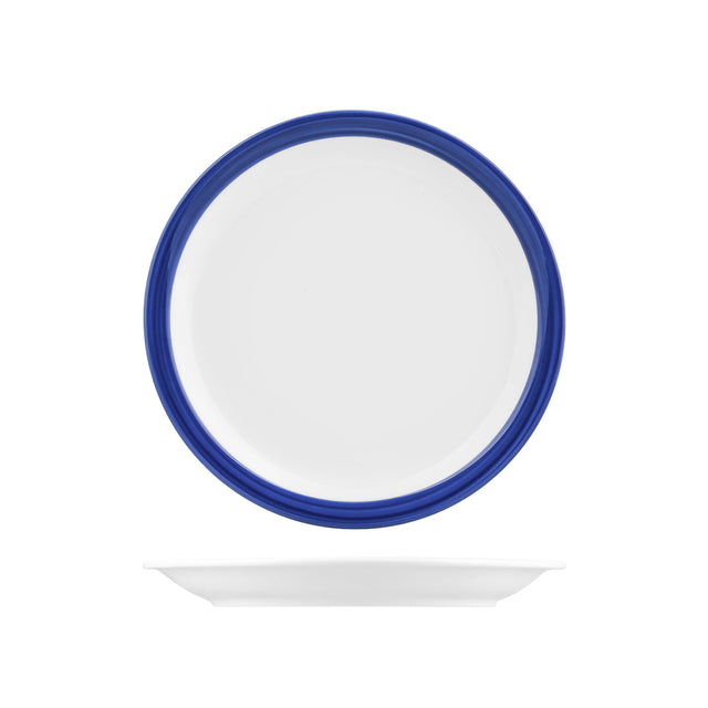 Stocked Studio Round Narrow Rim Plate 225mm Leschenaultia Dark Blue