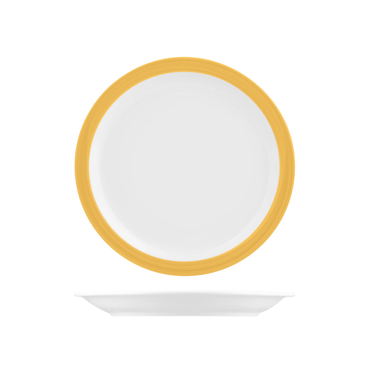 Stocked Studio Round Narrow Rim Plate 225mm Sandgroper Yellow