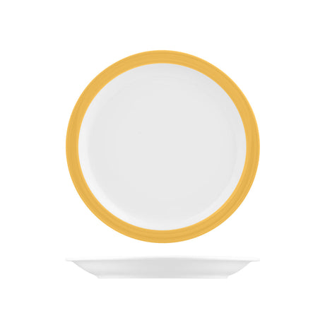 Stocked Studio Round Narrow Rim Plate 225mm Sandgroper Yellow