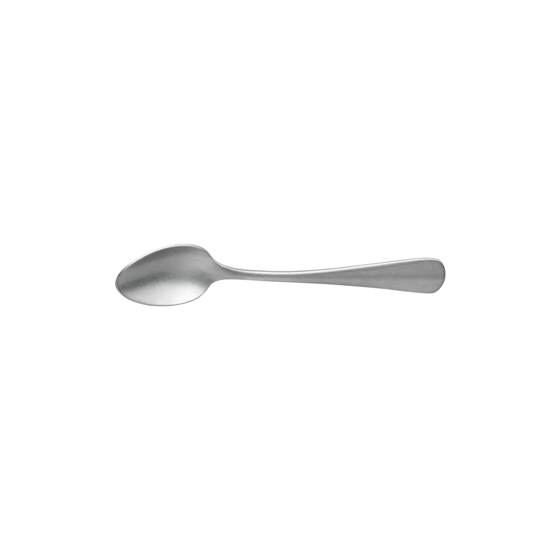 Silver spoon on a white background