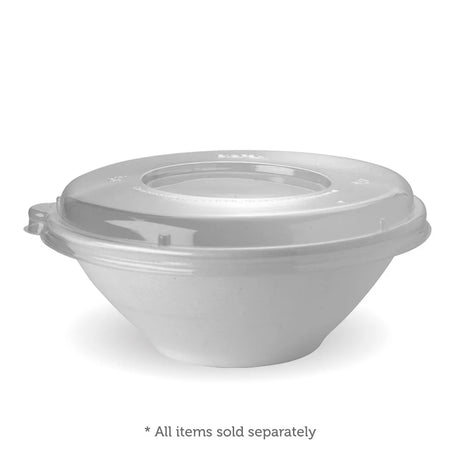 800-1,180ml Bio-bowl PLA lid - Clear - Carton of 400 units
