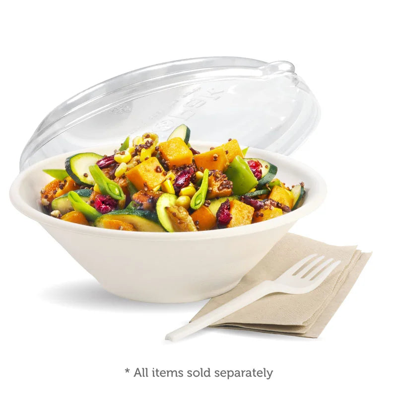 800-1,180ml (24-40oz) Bowl RPET lid - Clear - Carton of 400 units