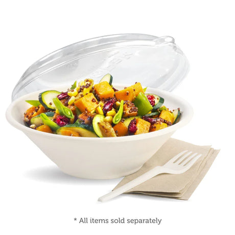 800-1,180ml (24-40oz) Bowl RPET lid - Clear - Carton of 400 units