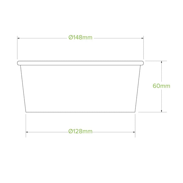 750ml Medium Bio-Bowl - Kraft- Carton of 400 units