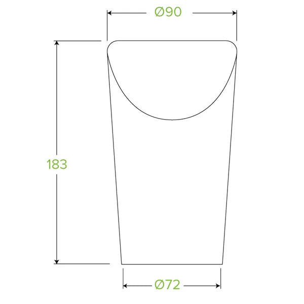Large chip cup - Kraft - Carton of 500 units