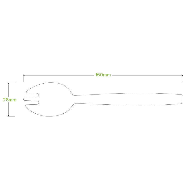16cm spork - FSC 100% - wood - Carton of 2000 units
