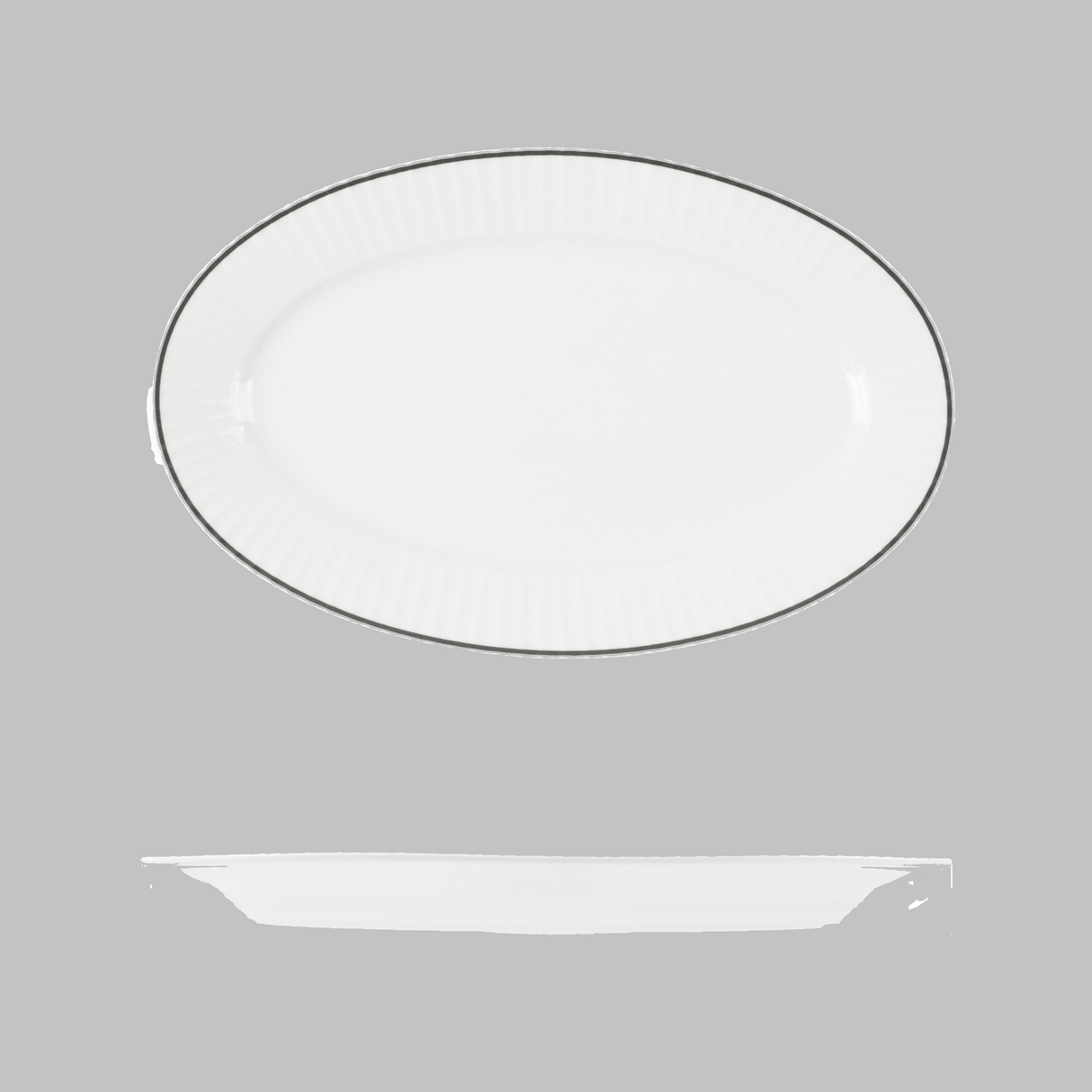 Oval Plate Wide Rim 320 x 200mm - Pack of 6