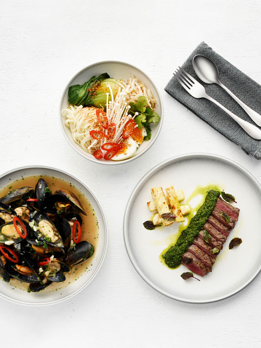 Rectangular Coupe Platter 350X186mm Frosted Steel: Pack of 3