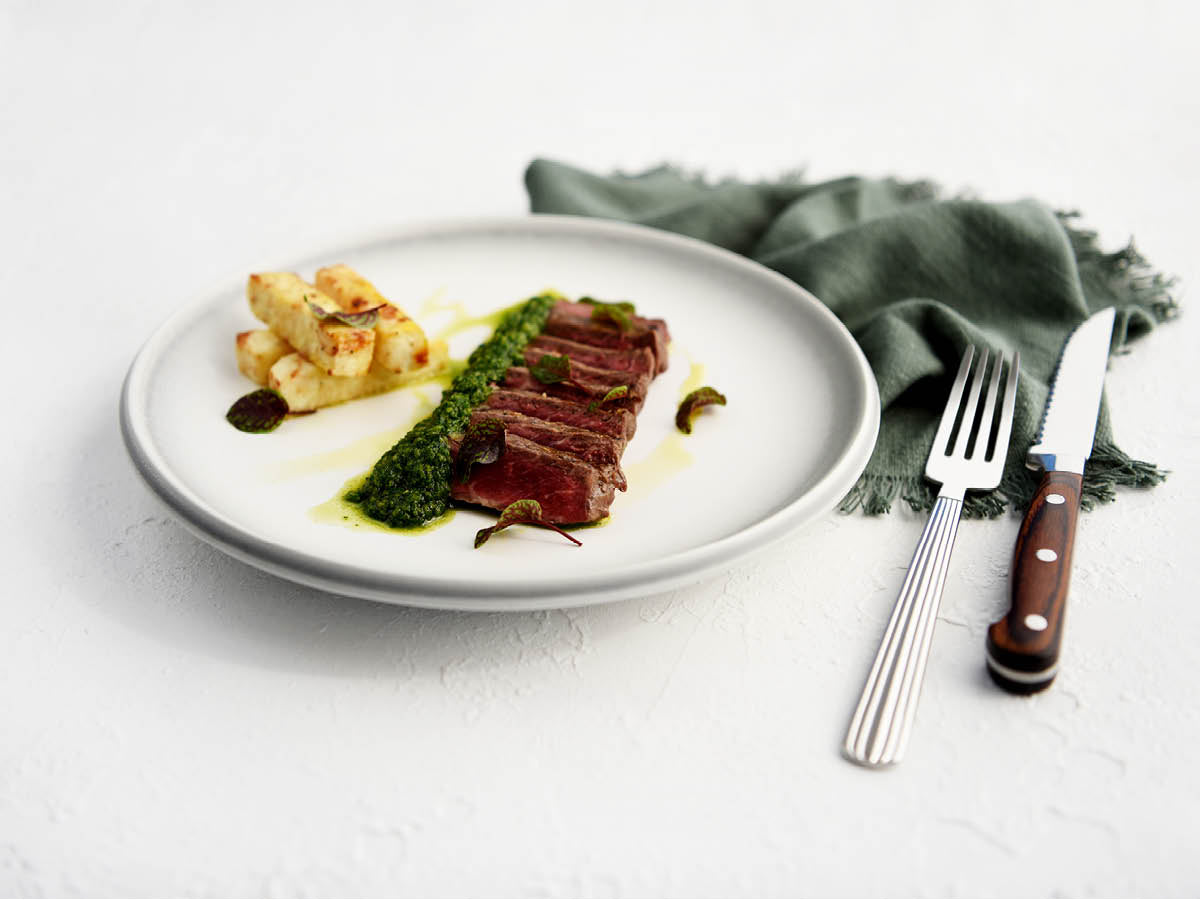 Bistro Round Coupe Plate 200X18mm  Frosted Steel: Pack of 4