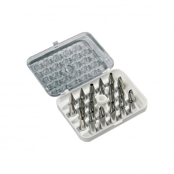 Decorating Tube Set (52pce) from Chef Inox. made out of Nickel Plated and sold in boxes of 1. Hospitality quality at wholesale price with The Flying Fork!