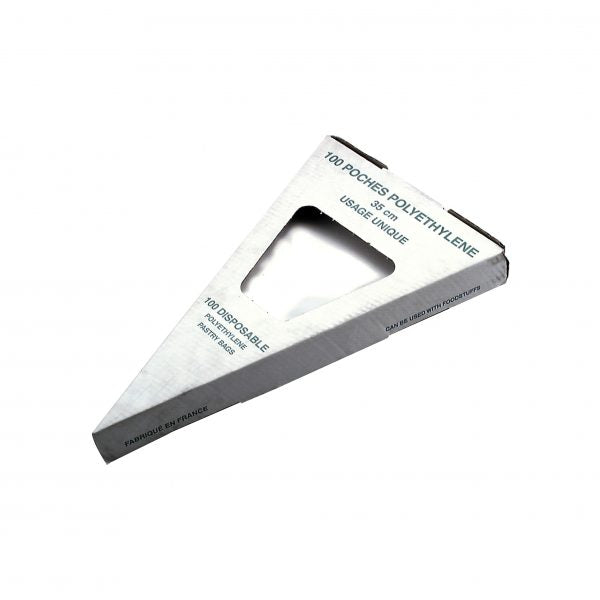Disposable Pastry Bag (100 Pack) - 425x240mm, 85 Microns from Guery. made out of Polyethylene and sold in boxes of 1. Hospitality quality at wholesale price with The Flying Fork!