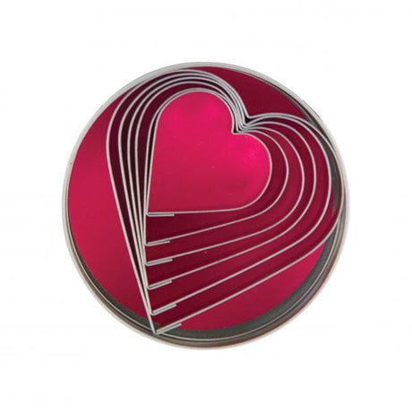 Heart Cutter Set (6pce) - 18-8, 50-90mm from Chef Inox. made out of Stainless Steel and sold in boxes of 1. Hospitality quality at wholesale price with The Flying Fork!