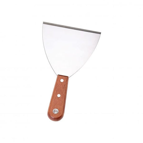 Grill Scraper With Wood Handle - 125mm from Chef Inox. made out of Stainless Steel and sold in boxes of 1. Hospitality quality at wholesale price with The Flying Fork!