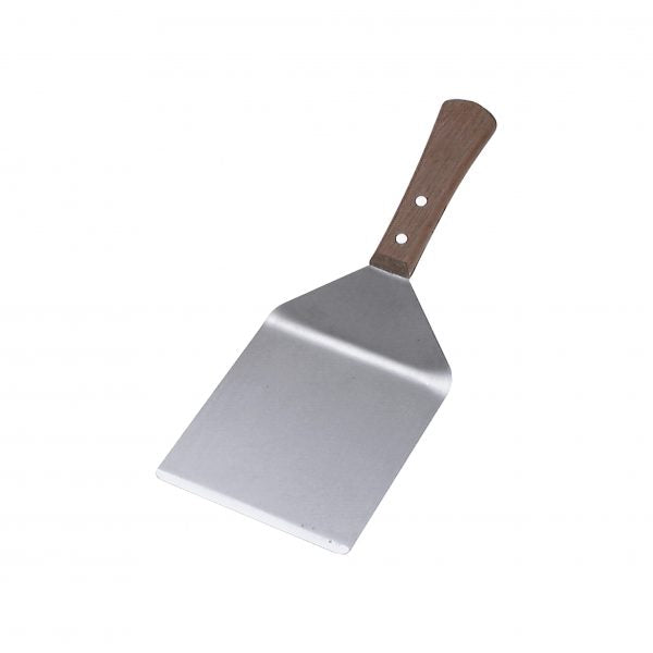 Burger Turner With Wood Handle - Stainless Steel from Chef Inox. made out of Stainless Steel and sold in boxes of 1. Hospitality quality at wholesale price with The Flying Fork!