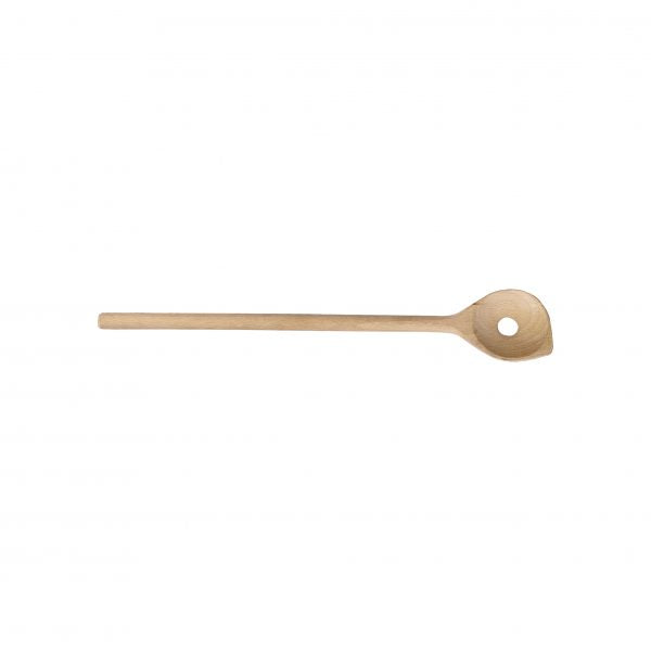 Wood Spoon With Hole - 350mm, Beechwood from Chef Inox. made out of Wood and sold in boxes of 6. Hospitality quality at wholesale price with The Flying Fork!