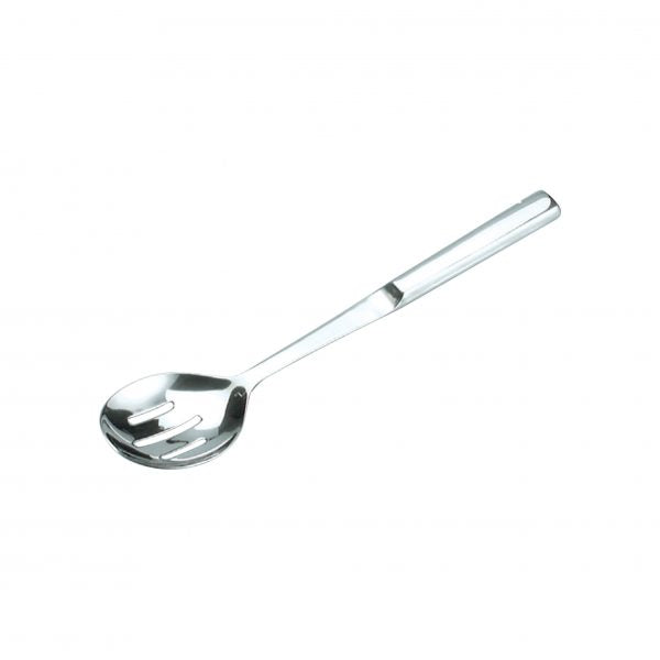 Slotted Salad Spoon from Chef Inox. Slotted, made out of Stainless Steel and sold in boxes of 1. Hospitality quality at wholesale price with The Flying Fork!