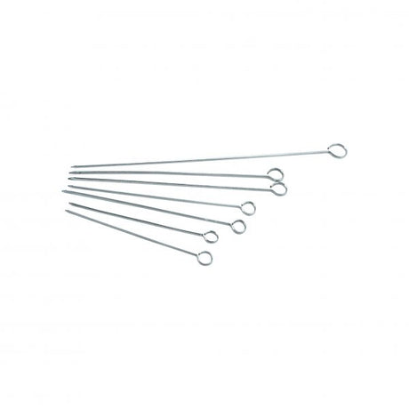 Flat Skewers - 350x3mm from Inox Macel. made out of Stainless Steel and sold in boxes of 10. Hospitality quality at wholesale price with The Flying Fork!