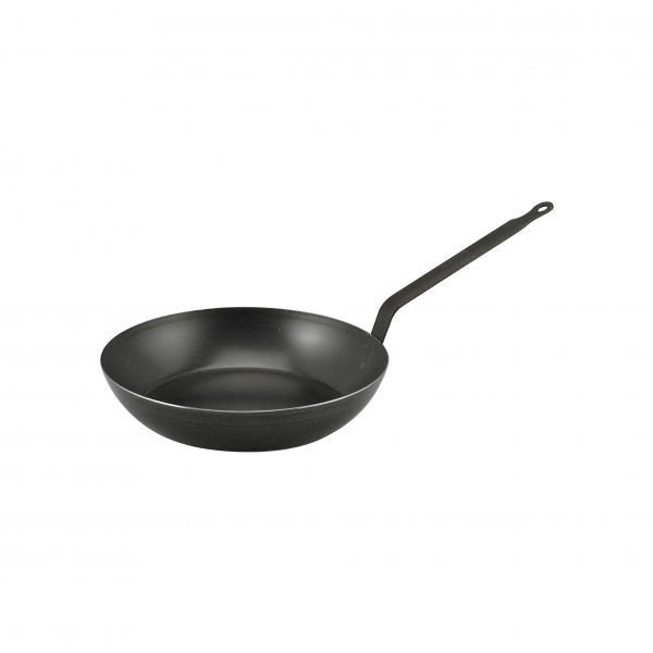 La Lyonnaise Steel Frypan - 200x42mm, Blue from Chef Inox. made out of Blue Steel and sold in boxes of 1. Hospitality quality at wholesale price with The Flying Fork!
