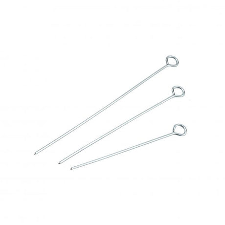 Round Skewers - 250mm from Chef Inox. made out of Stainless Steel and sold in boxes of 12. Hospitality quality at wholesale price with The Flying Fork!
