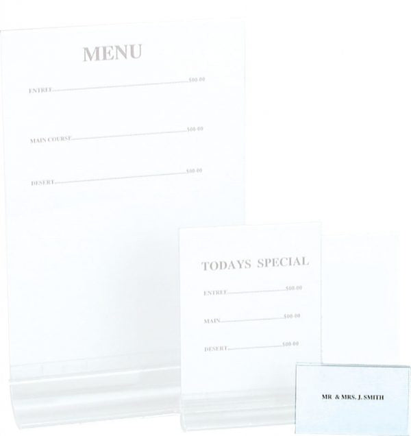 PVC Buffet Card Holder - 90x60mm from Chef Inox. made out of Acrylic and sold in boxes of 1. Hospitality quality at wholesale price with The Flying Fork!