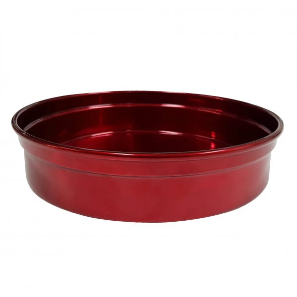 Round Bar Tray - 240x50mm, Red Aluminum from Chef Inox. made out of Anodised Aluminum and sold in boxes of 1. Hospitality quality at wholesale price with The Flying Fork!