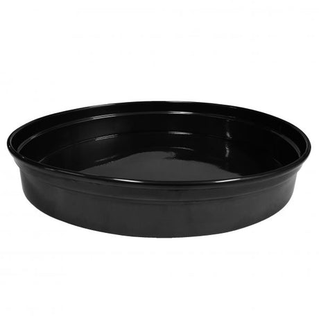 Round Bar Tray - 330x50mm, Black Aluminum from Chef Inox. made out of Anodised Aluminum and sold in boxes of 1. Hospitality quality at wholesale price with The Flying Fork!