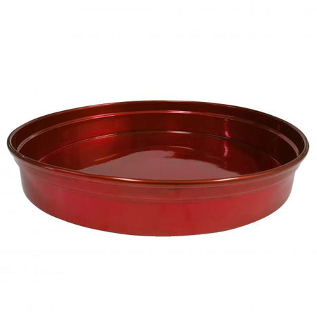 Round Bar Tray - 330x50mm, Red Aluminum from Chef Inox. made out of Anodised Aluminum and sold in boxes of 1. Hospitality quality at wholesale price with The Flying Fork!