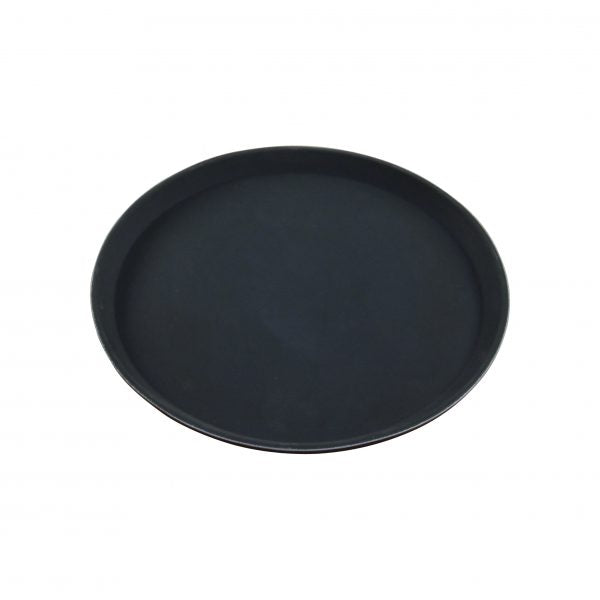 Round Tray - 280mm, Fibreglass Non Slip, Black from Chef Inox. made out of Polypropylene and sold in boxes of 1. Hospitality quality at wholesale price with The Flying Fork!