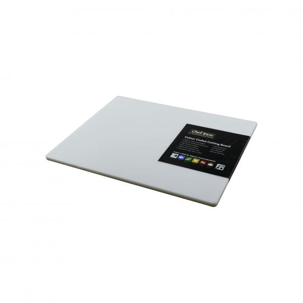 Polypropylene Cutting Board - 380x510x12mm, White from Chef Inox. made out of Polypropylene and sold in boxes of 6. Hospitality quality at wholesale price with The Flying Fork!