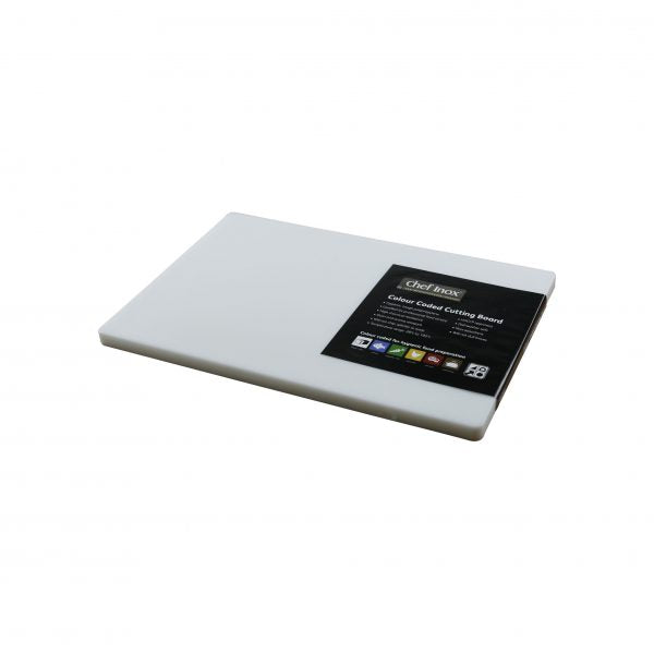Polypropylene Cutting Board - 300x450x20mm, White from Chef Inox. made out of Polypropylene and sold in boxes of 5. Hospitality quality at wholesale price with The Flying Fork!