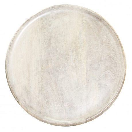 Round Serving Board - 300x15mm, Mangowood, Whitewash from Chef Inox. made out of Mangowood and sold in boxes of 1. Hospitality quality at wholesale price with The Flying Fork!