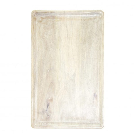 Rectangle Serving Board With Handle - 360x180x15mm, Mangowood, White from Chef Inox. made out of Mangowood and sold in boxes of 1. Hospitality quality at wholesale price with The Flying Fork!