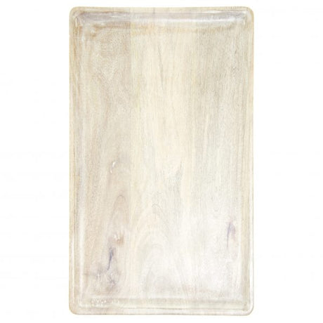 Rectangle Serving Board With Handle - 430x250x15mm, Mangowood, White from Chef Inox. made out of Mangowood and sold in boxes of 1. Hospitality quality at wholesale price with The Flying Fork!