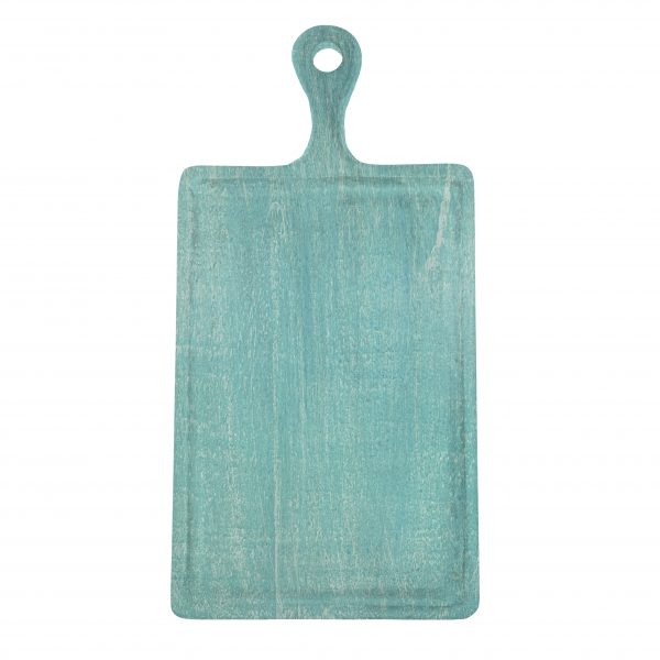 Rectangle Serving Board With Handle - 260x360x180mm, Mangowood, Aqua from Chef Inox. made out of Mangowood and sold in boxes of 1. Hospitality quality at wholesale price with The Flying Fork!