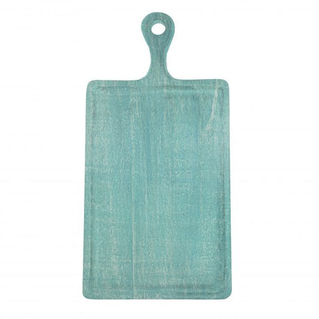 Rectangle Serving Board With Handle - 260x360x180mm, Mangowood, Aqua from Chef Inox. made out of Mangowood and sold in boxes of 1. Hospitality quality at wholesale price with The Flying Fork!