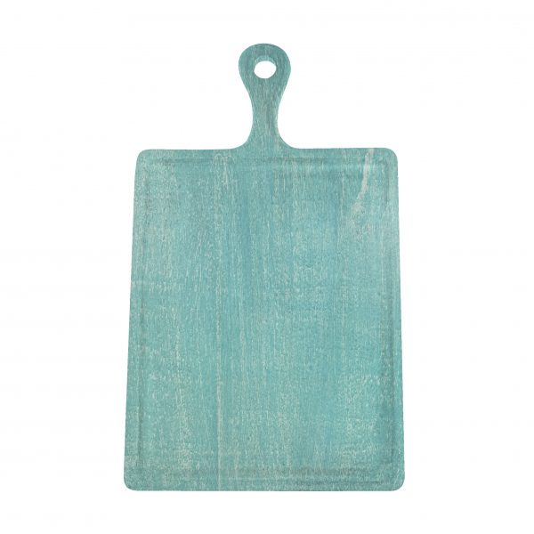 Rectangle Serving Board With Handle - 430X220mm, Mangowood, Aqua from Chef Inox. made out of Mangowood and sold in boxes of 1. Hospitality quality at wholesale price with The Flying Fork!