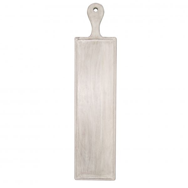 Rectangle Serving Board With Handle - 670x850x200mm, Mangowood, White from Chef Inox. made out of Mangowood and sold in boxes of 1. Hospitality quality at wholesale price with The Flying Fork!