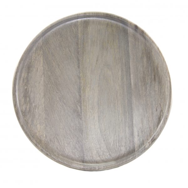 Round Serving Board - 300x15mm, Mangowood, Grey from Chef Inox. made out of Mangowood and sold in boxes of 1. Hospitality quality at wholesale price with The Flying Fork!