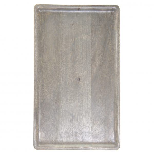 Rectangle Serving Board - 400x200x15mm, Mangowood, Grey from Chef Inox. made out of Mangowood and sold in boxes of 1. Hospitality quality at wholesale price with The Flying Fork!