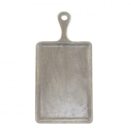 Rectangle Serving Board With Handle - 360x180mm, Mangowood, Grey from Chef Inox. made out of Mangowood and sold in boxes of 1. Hospitality quality at wholesale price with The Flying Fork!